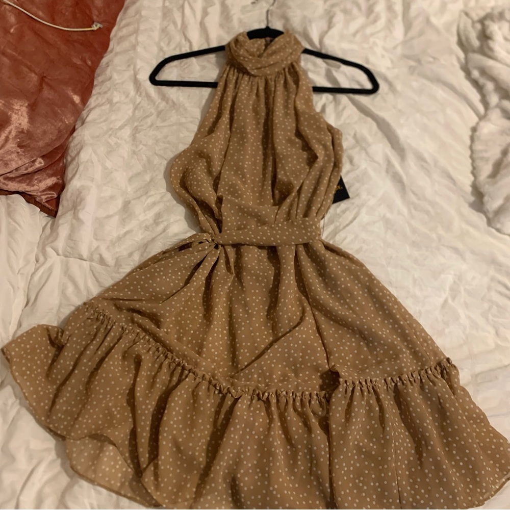 Just Taylor polka dot mini dress